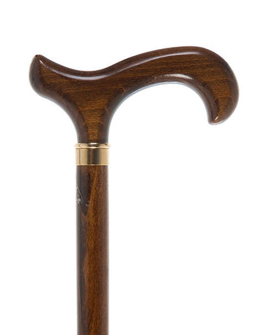 Linden Leisure Brown Beech Shaft with a Derby Handle and Brass Collar