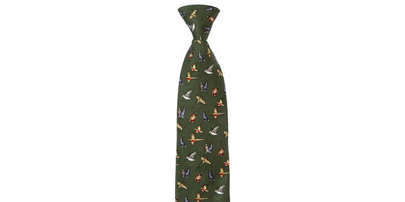 Hoggs of Fife Silk Country Tie - Green