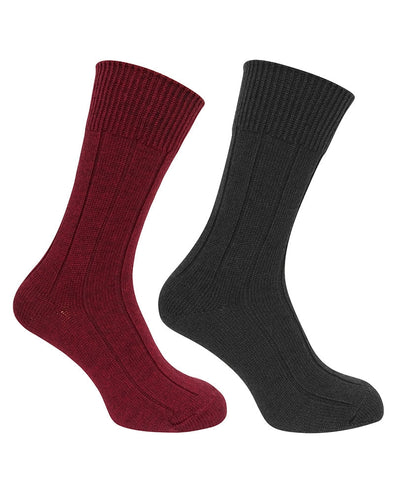 Brogue Merino Country Socks (Twin Pack)